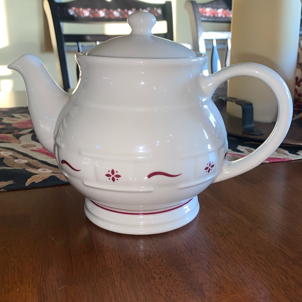 LONGABERGER TEA POT TRADITIONAL RED